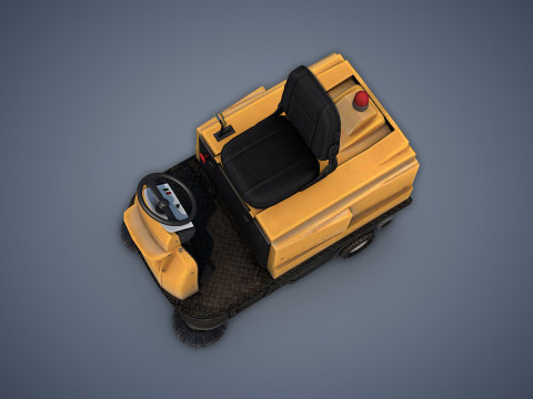 Electric Sweeping Car 3D Model