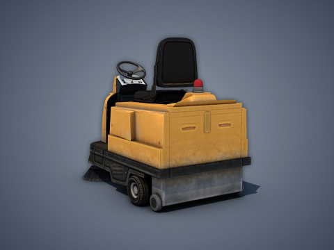 Electric Sweeping Car 3D Model