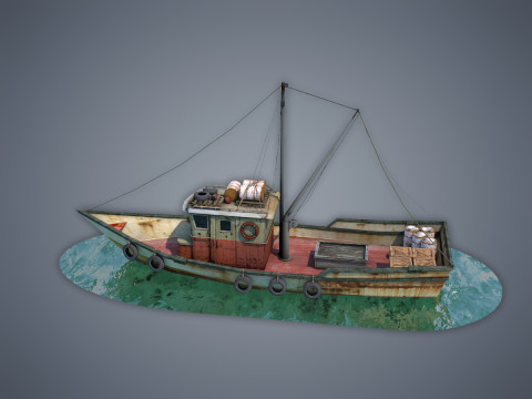 Fishing Vessel 3D Model