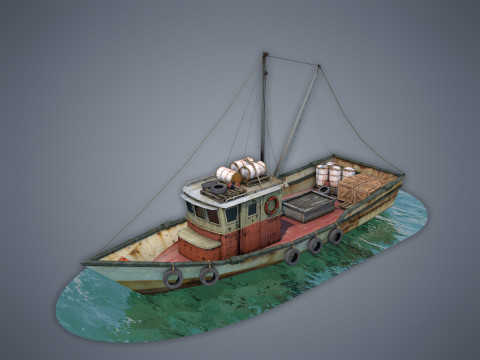 Fishing Vessel 3D Model