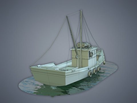 Fishing Vessel 3D Model