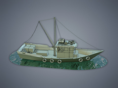 Fishing Vessel 3D Model
