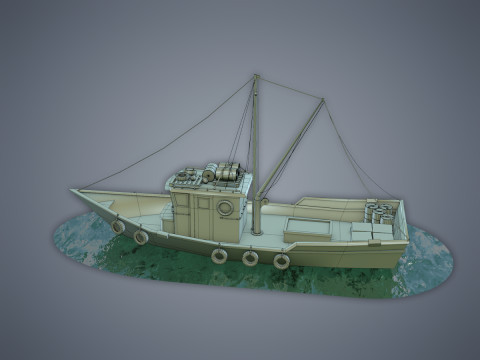 Fishing Vessel 3D Model