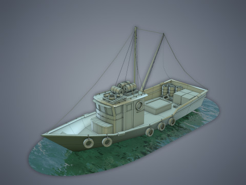 Fishing Vessel 3D Model