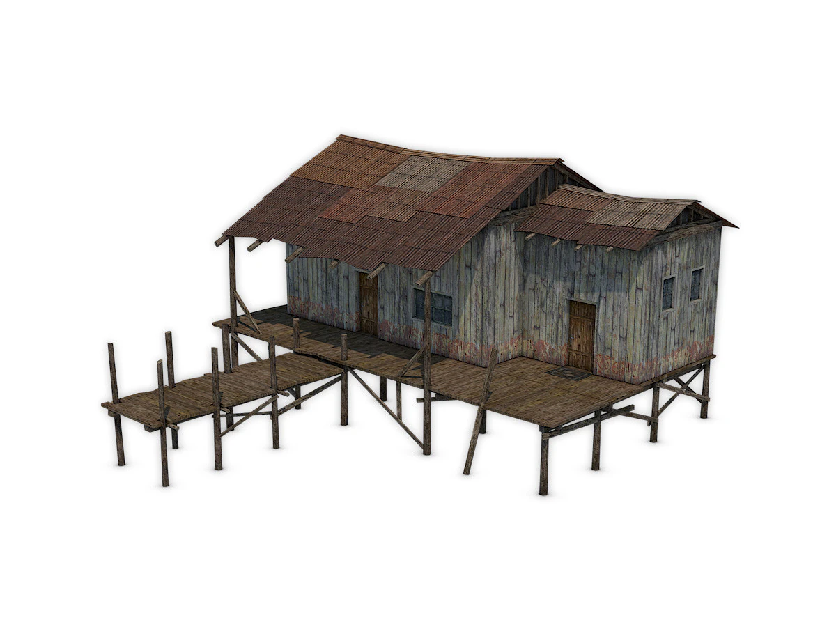 Haus 3D Modell .c4d .max .obj .3ds .fbx .stl .blend 