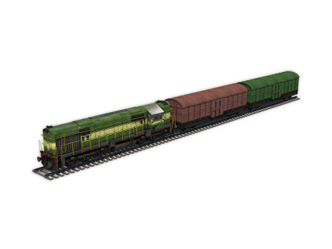 Cargo Train 3D मॉडल