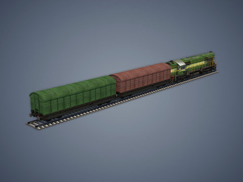 Cargo Train 3D मॉडल