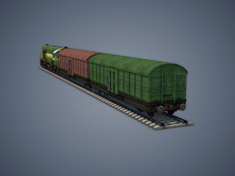 Cargo Train 3D मॉडल