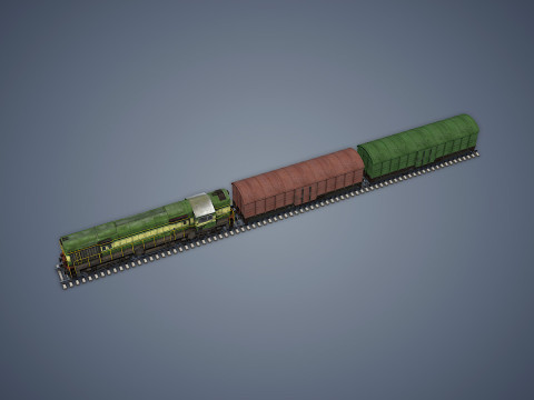 Cargo Train 3D मॉडल