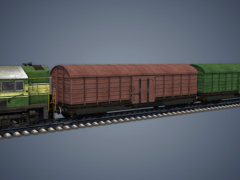 Cargo Train 3D मॉडल