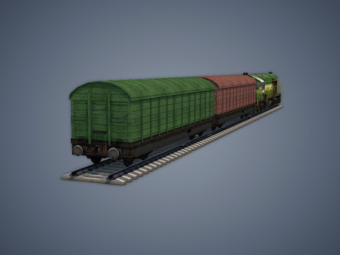 Cargo Train 3D मॉडल