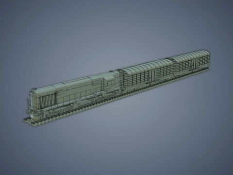Cargo Train 3D मॉडल