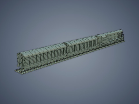 Cargo Train 3D मॉडल