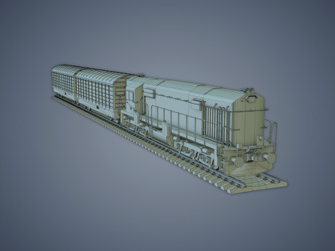 Cargo Train 3D मॉडल