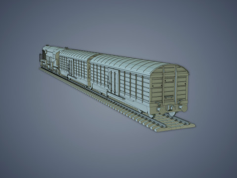 Cargo Train 3D मॉडल
