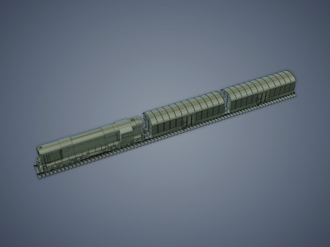 Cargo Train 3D मॉडल