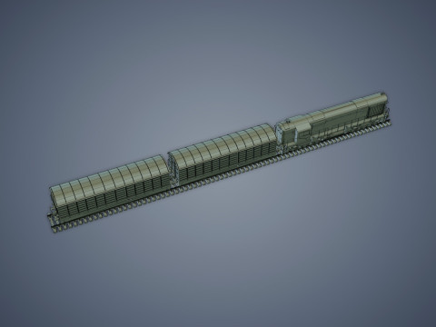 Cargo Train 3D मॉडल