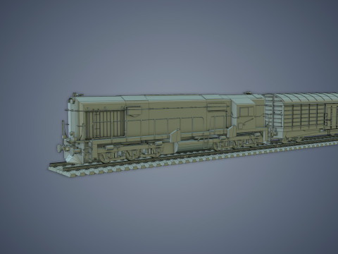 Cargo Train 3D मॉडल