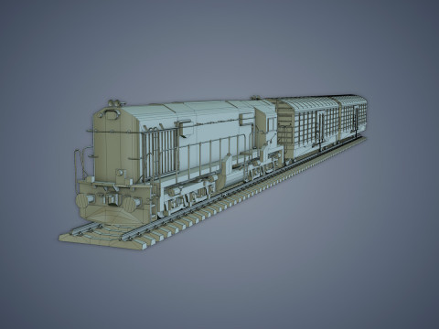 Cargo Train 3D मॉडल
