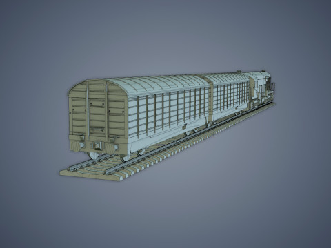 Cargo Train 3D मॉडल