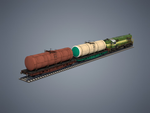 Cargo Train 3D-Modell