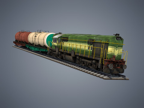 Cargo Train 3D-Modell