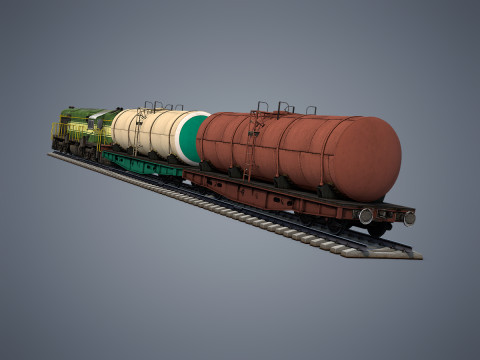 Cargo Train 3D-Modell