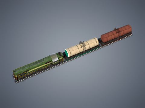 Cargo Train 3D-Modell
