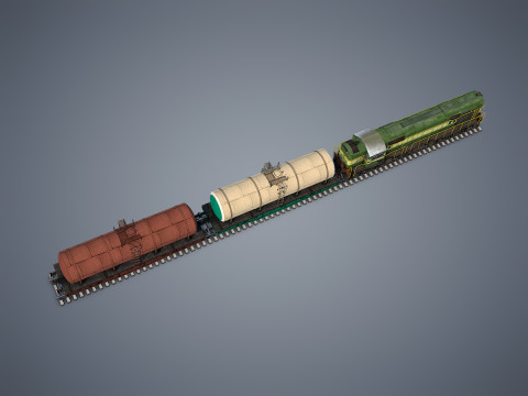 Cargo Train 3D-Modell