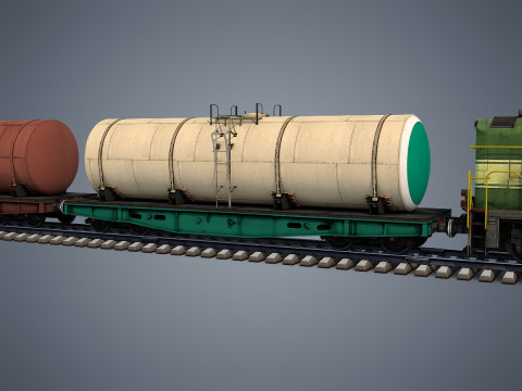 Cargo Train 3D-Modell