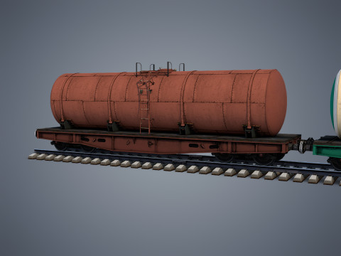 Cargo Train 3D-Modell