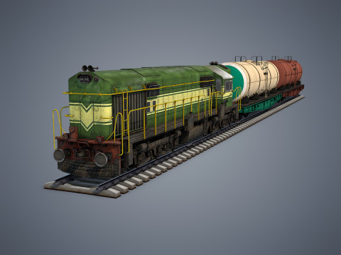 Cargo Train 3D-Modell