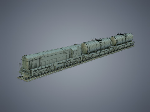 Cargo Train 3D-Modell
