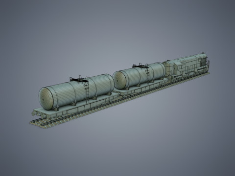 Cargo Train 3D-Modell