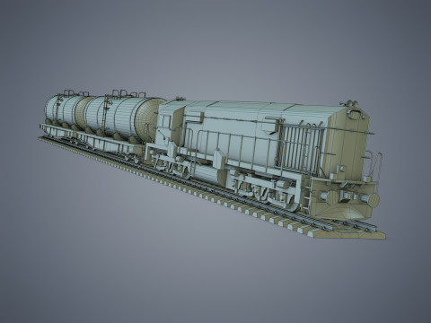 Cargo Train 3D-Modell