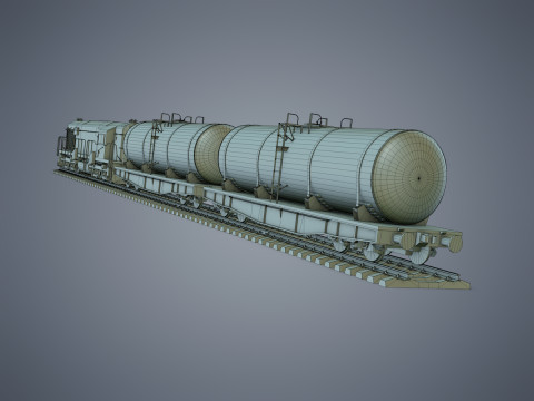 Cargo Train 3D-Modell
