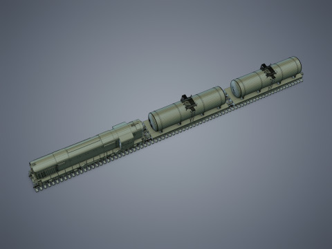 Cargo Train 3D-Modell