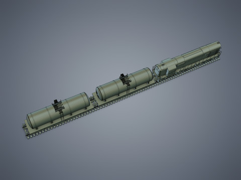 Cargo Train 3D-Modell