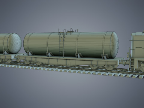 Cargo Train 3D-Modell