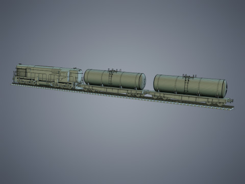Cargo Train 3D-Modell