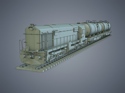 Cargo Train 3D-Modell