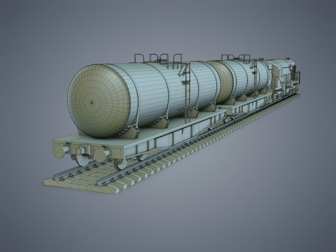 Cargo Train 3D-Modell