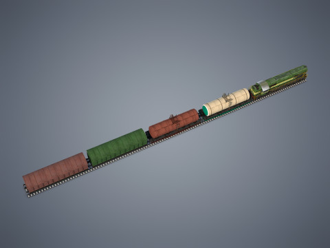 Cargo Train 3D-Modell