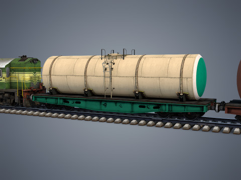 Cargo Train 3D-Modell
