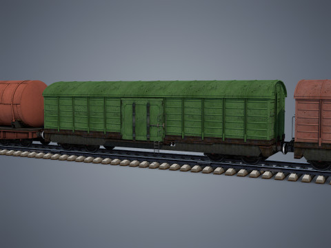 Cargo Train 3D-Modell