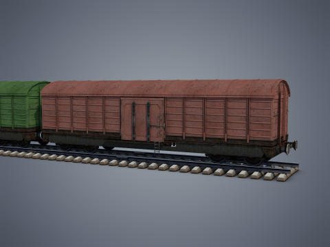 Cargo Train 3D-Modell
