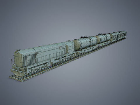 Cargo Train 3D-Modell