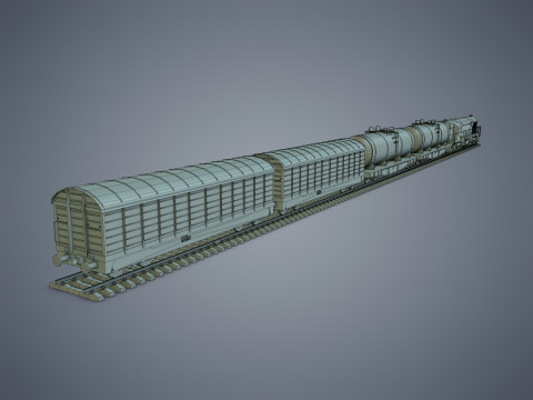 Cargo Train 3D-Modell