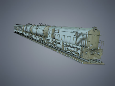 Cargo Train 3D-Modell