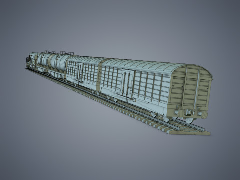 Cargo Train 3D-Modell